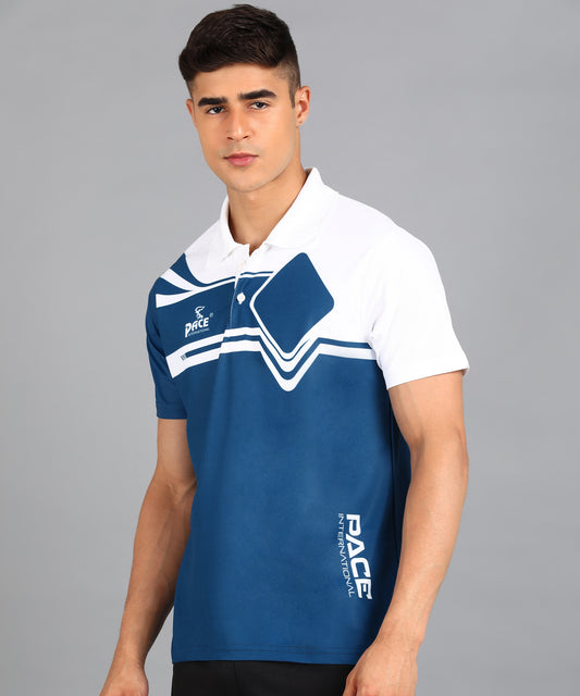 Pace International Polo Neck Printed T Shirt For Men