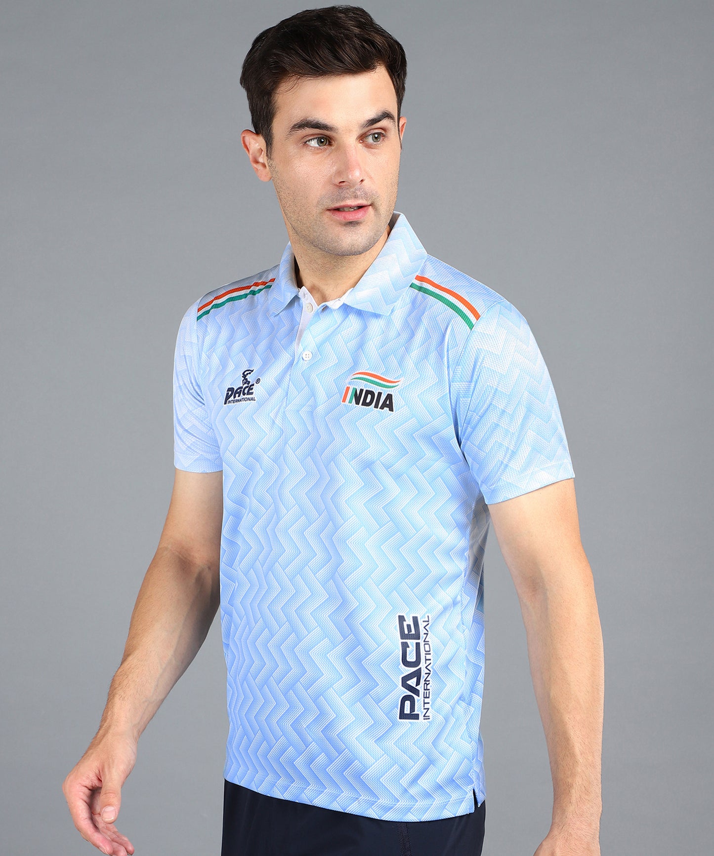 Pace International Polo Neck Printed T Shirt For Men