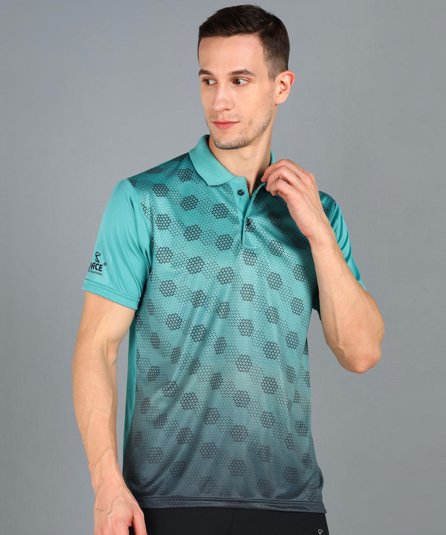 Pace International Printed Men Mandarin Collar Green T-Shirt - Buy Pace  International Printed Men Mandarin Collar Green T-Shirt Online at Best  Prices in India