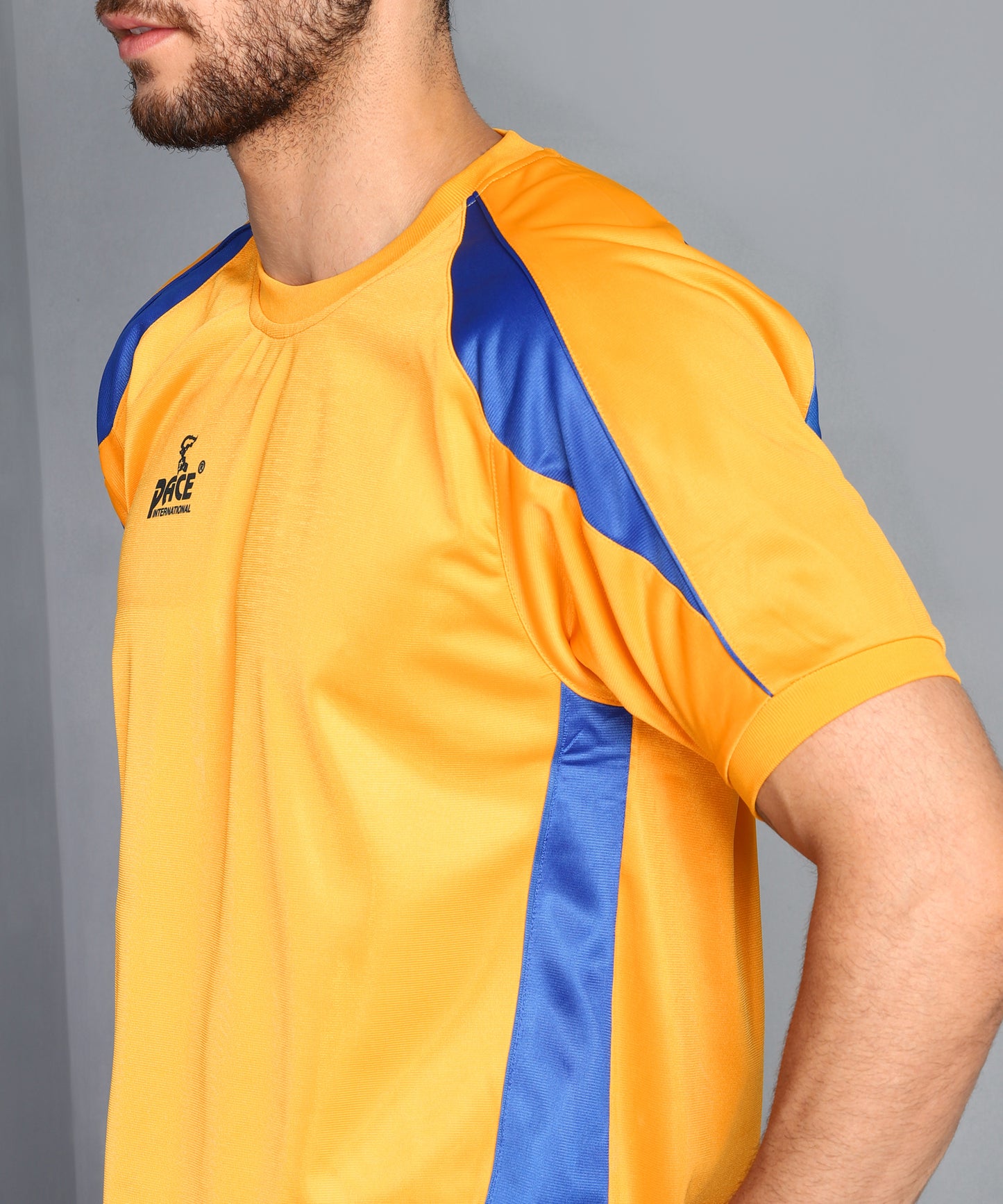 Pace International Kabaddi Dress for Men (Yellow/ Royal Blue)