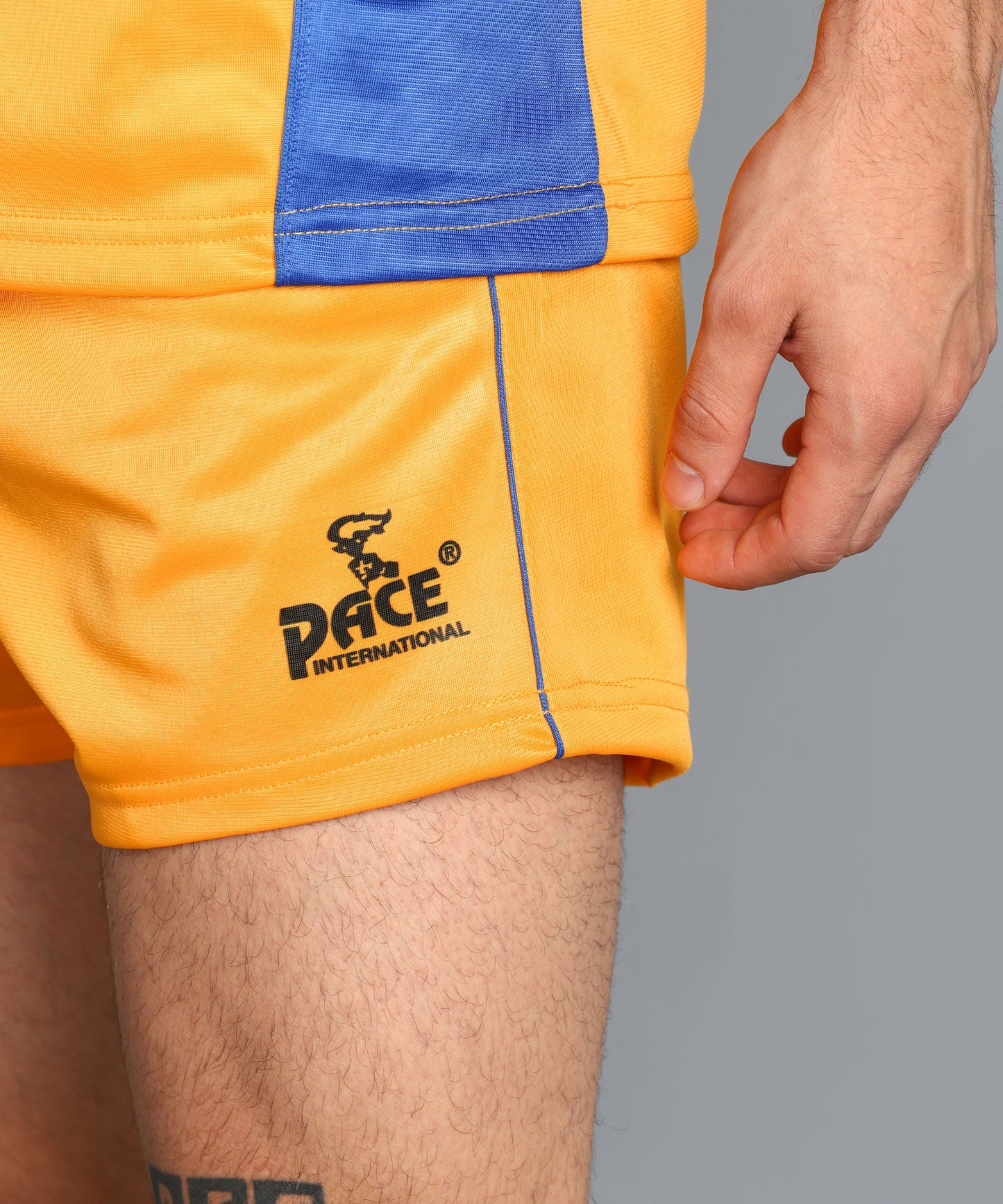 Pace International Kabaddi Dress for Men (Yellow/ Royal Blue)