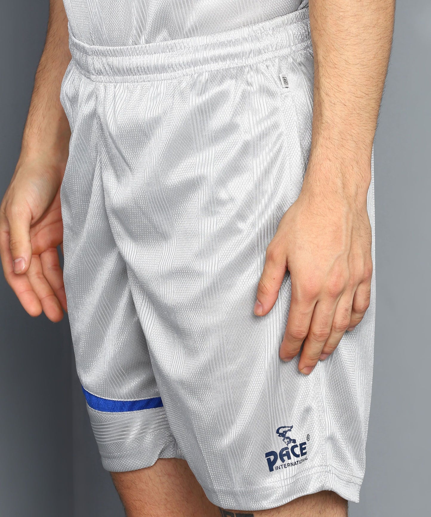 Pace International Men Football Jersey and Short (Grey/ Royal Blue)