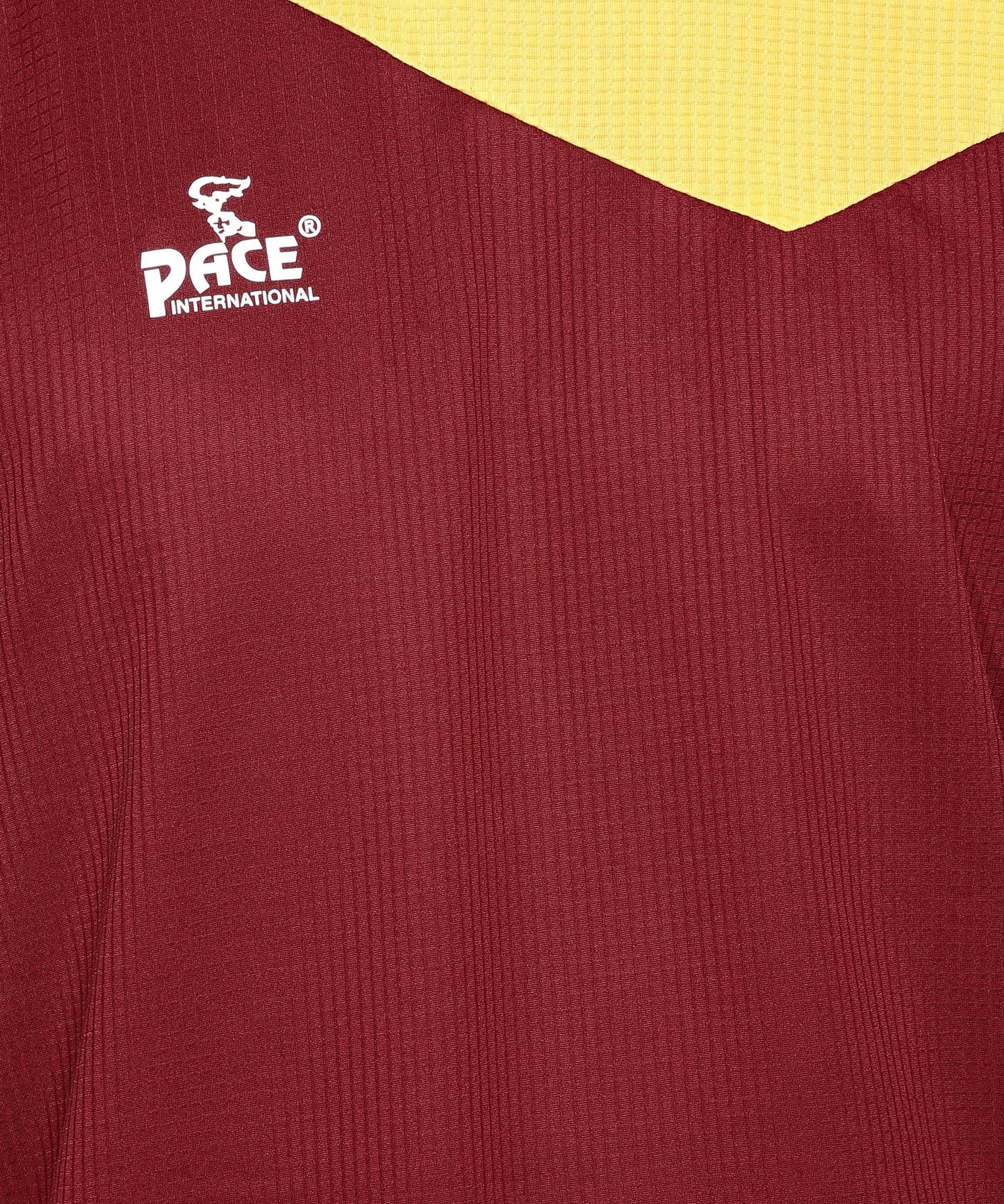 Pace International Men Football Jersey and Short (Maroon/ Yellow)
